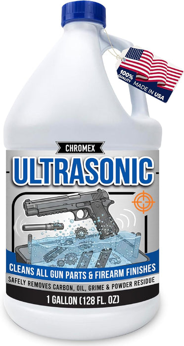 Chromex Ultrasonic Gun Parts Cleaning Solution - Concentrated Firearm and Carbon Fouling Cleaner for Ultrasonic Tanks, Q