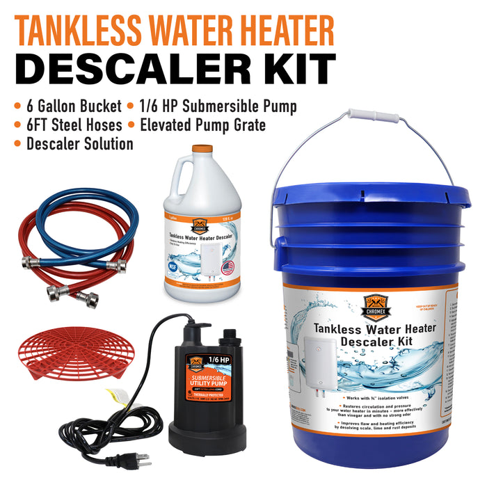 Tankless Water Heater Flush Kit – 1 Gallon Descaling Solution | Heavy-Duty