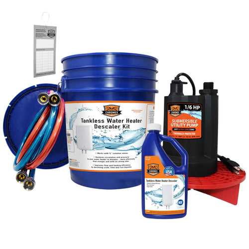 Tankless Water Heater Flush Kit – 1 Qt Descaling Solution | 4.8★ Best Seller