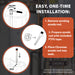 Easy one-time installation chromex 44 inch magnesium anode rod water heater