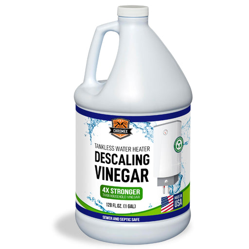 Chromex descaling vinegar for tankless water heater cleaning