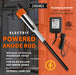 Chromex electric anode rod replaces sacrificial magnesium anode rod