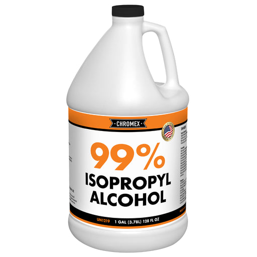 Chromex 99% Isopropyl Alcohol (IPA), 1 Gallon (128 Fl Oz) - Anhydrous, Made in USA