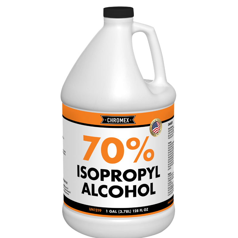 Chromex 70% Isopropyl Alcohol (IPA), 1 Gallon (128 Fl Oz) - Made in USA