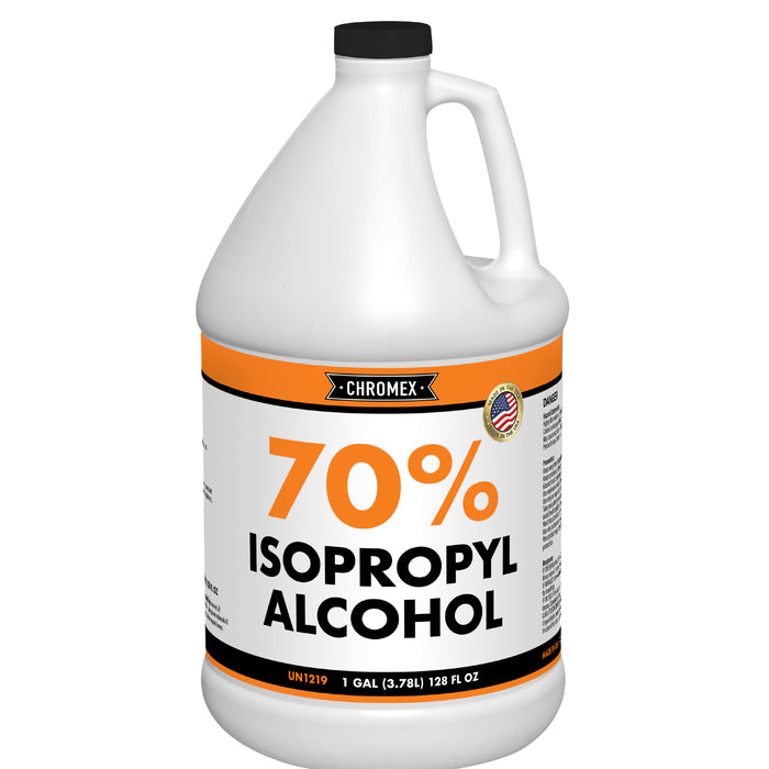 Chromex 70% Isopropyl Alcohol (IPA), 1 Gallon (128 Fl Oz) - Made in USA