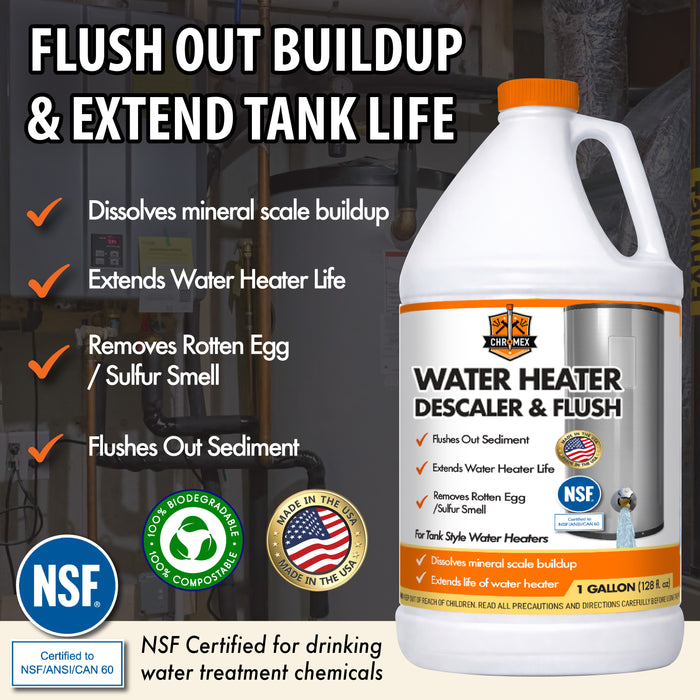 Chromex Water Heater Flush and Descaler
