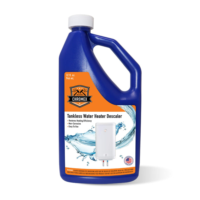 Chromex Tankless Water Heater Descaling Solution | Highly Effective Descaler Restores Heating Efficiency, Quart, 32 fl oz (1)