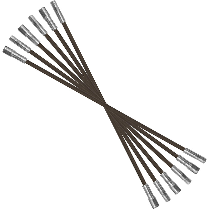 Chromex 7 Piece, 3 Foot Chimney Rod Kit, 21 Foot Strong Fiberglass Rod Kit, Standard 1/4" NPT Fittings